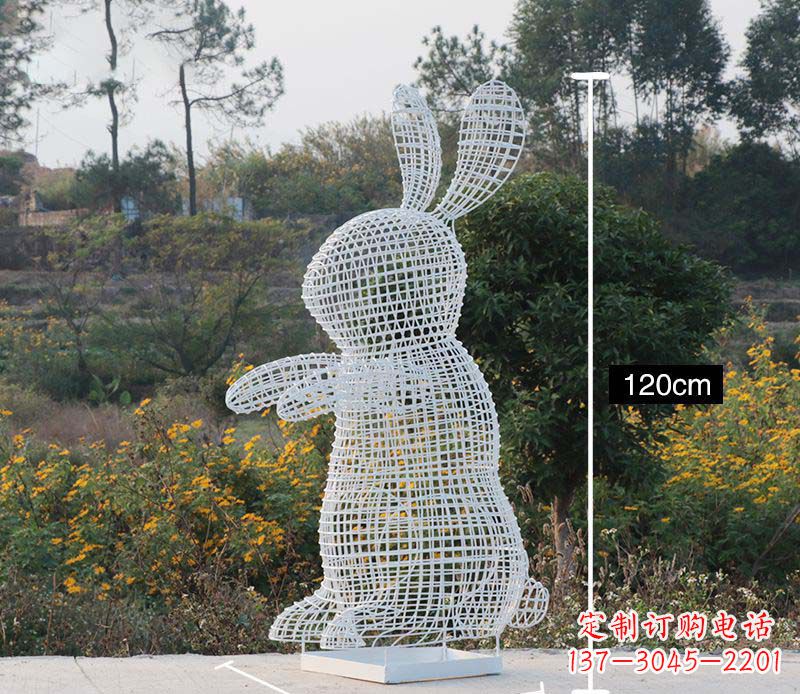 龙岩精致的不锈钢镂空兔子雕塑