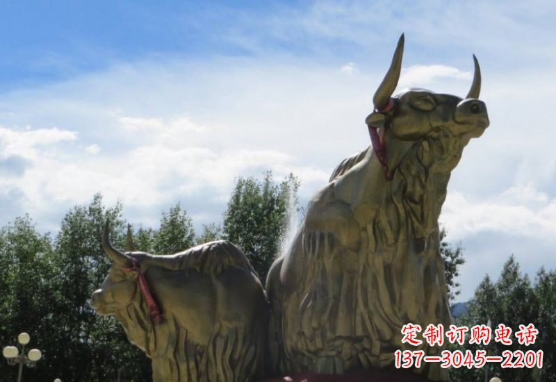 龙岩不锈钢牦牛雕塑一种传统文化的精美传承