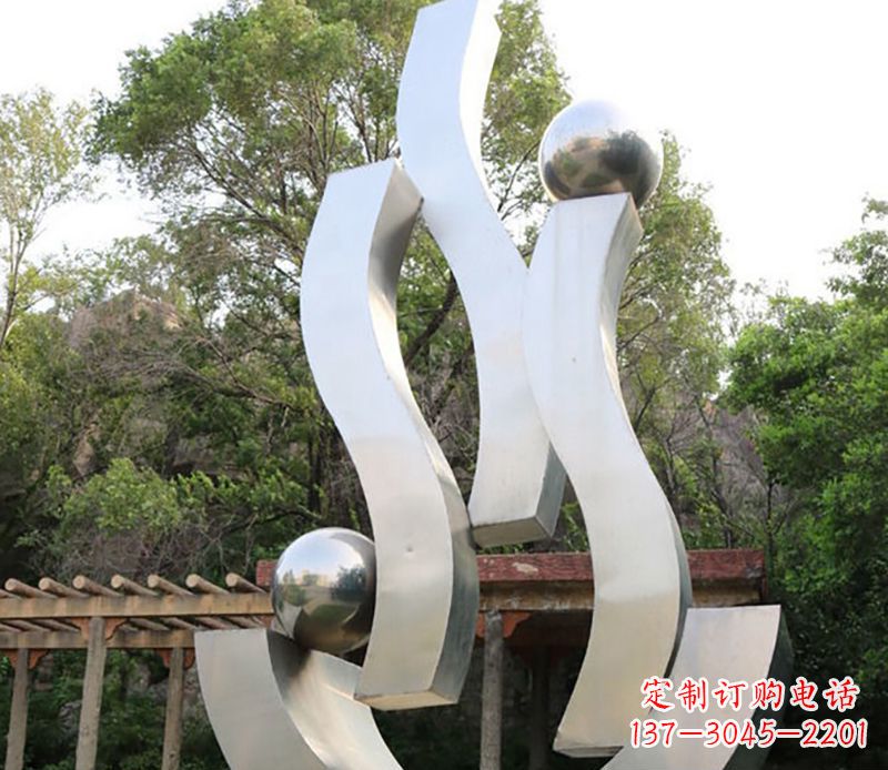龙岩景观雕塑现代不锈钢飘带