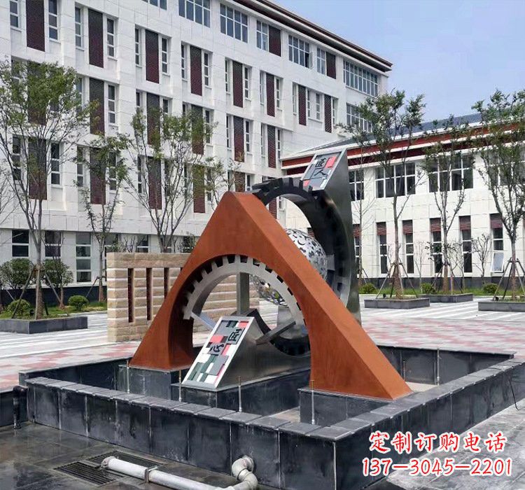 龙岩不锈钢齿轮雕塑精湛工艺展现匠心