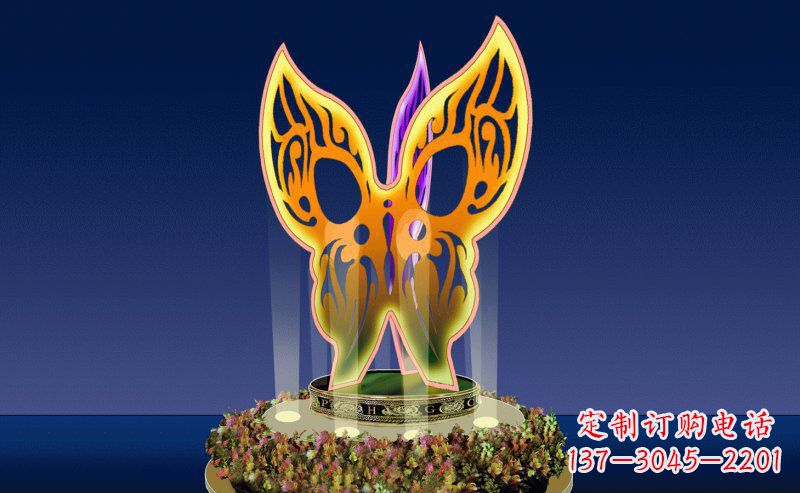 龙岩不锈钢三面蝴蝶雕塑精美绝伦