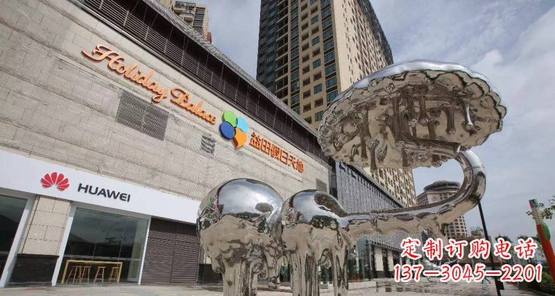 龙岩不锈钢门前的大象雕塑