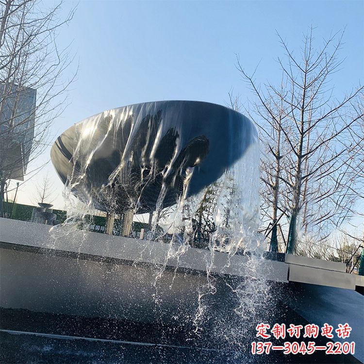 龙岩不锈钢水钵瀑布喷泉雕塑艺术与美感的完美结合
