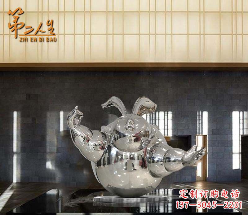 龙岩不锈钢兔子雕塑——精致雕刻的艺术品