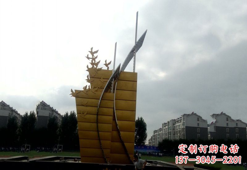 龙岩不锈钢校园帆船雕塑引领新时代
