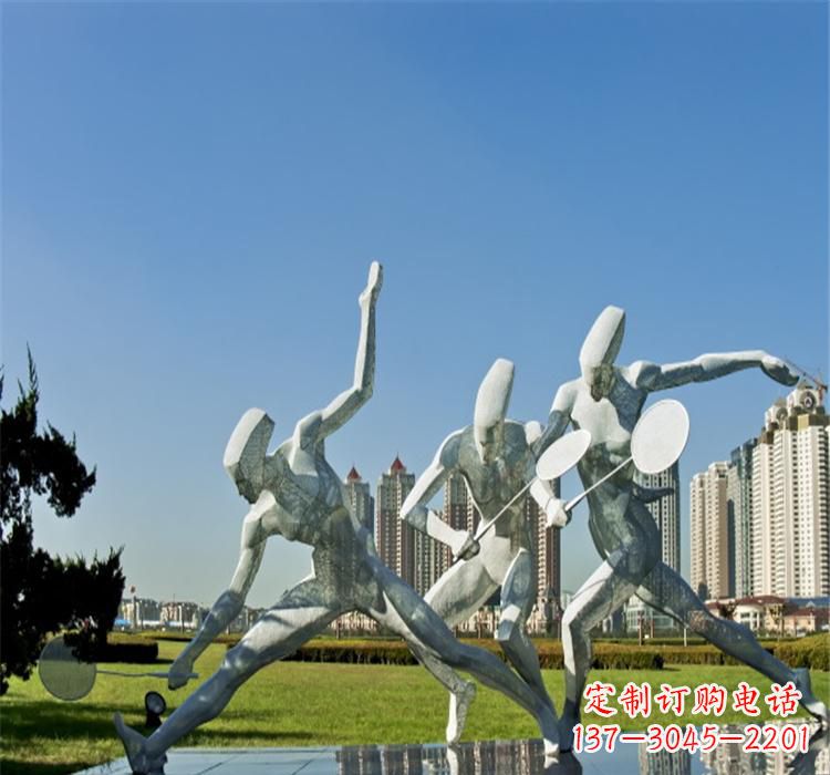 龙岩不锈钢羽毛球雕塑——拓展你的园林视野