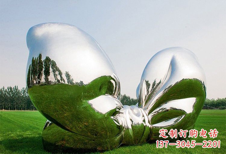龙岩艺术之美——不锈钢园林大型蝴蝶结雕塑