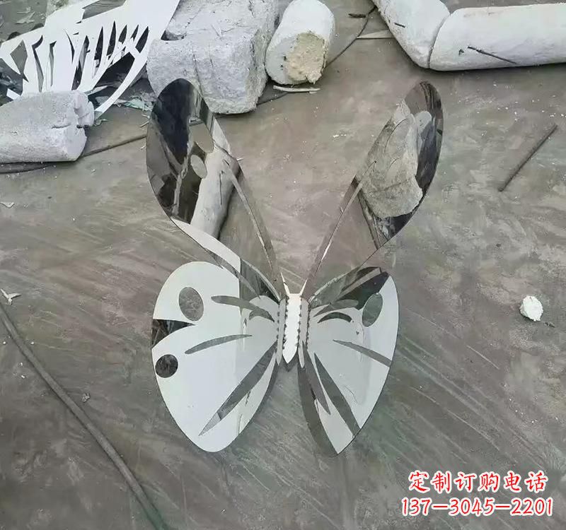 龙岩不锈钢园林蝴蝶雕塑精美的艺术之作