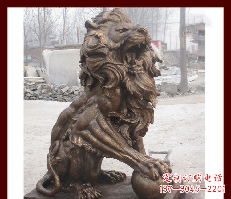 龙岩传统工艺——踩球欧式狮子铜雕