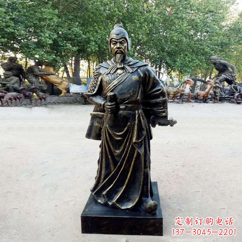 龙岩李靖--初唐著名人物仿铜雕塑像