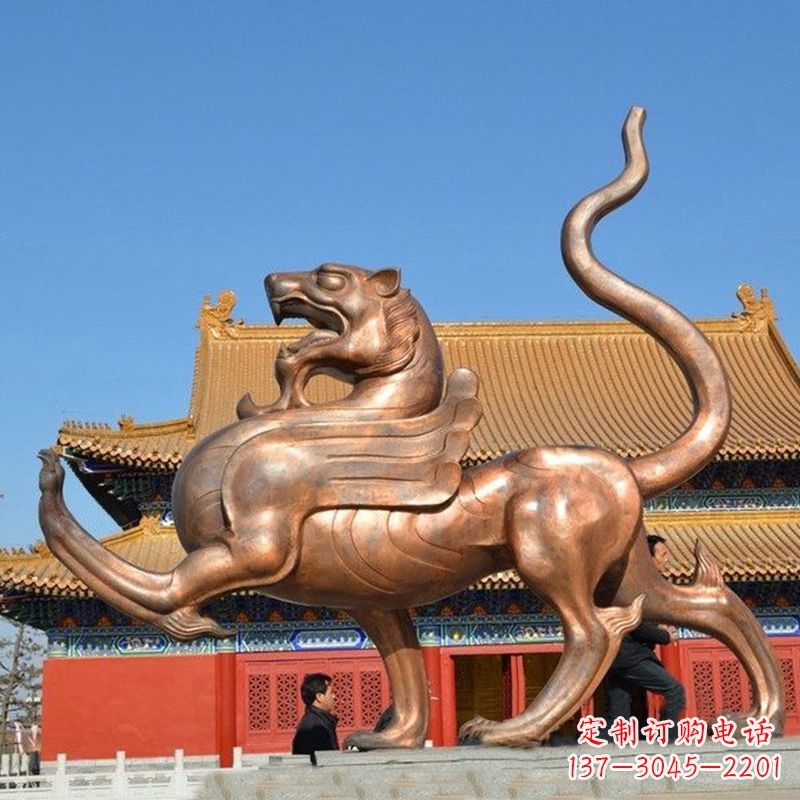 龙岩传统文化动物雕塑纯铜白虎雕塑