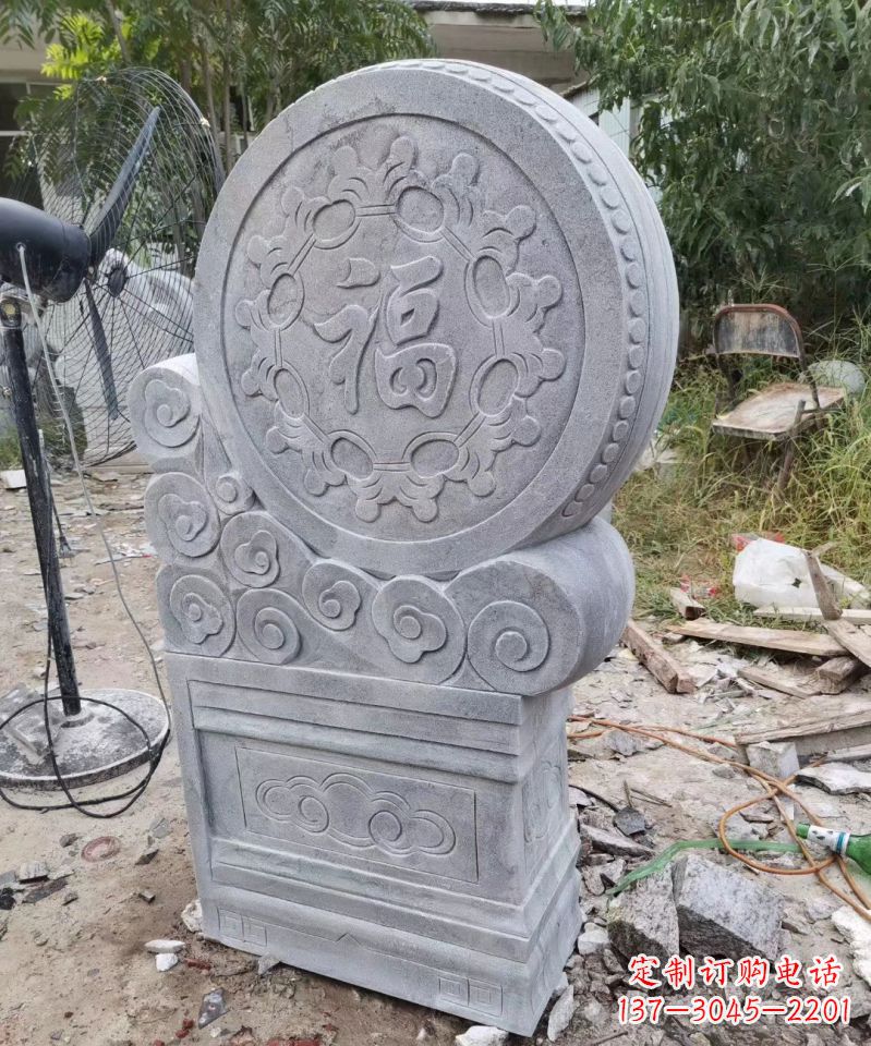 龙岩大理石抱鼓石雕门墩的美丽