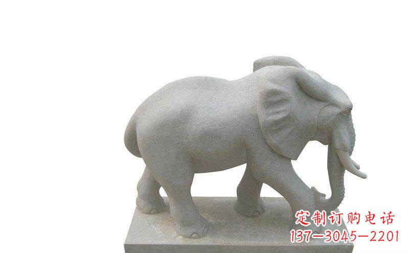 龙岩大象雕塑大理石大象公园的精美艺术