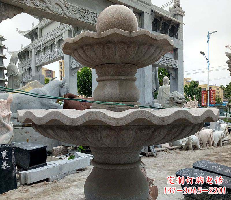 龙岩大理石多层喷泉石雕