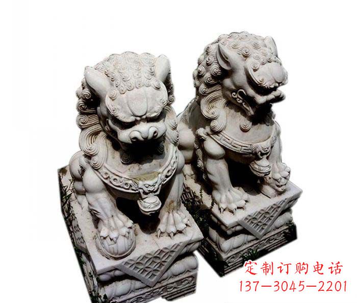 龙岩大理石仿古石狮子雕塑