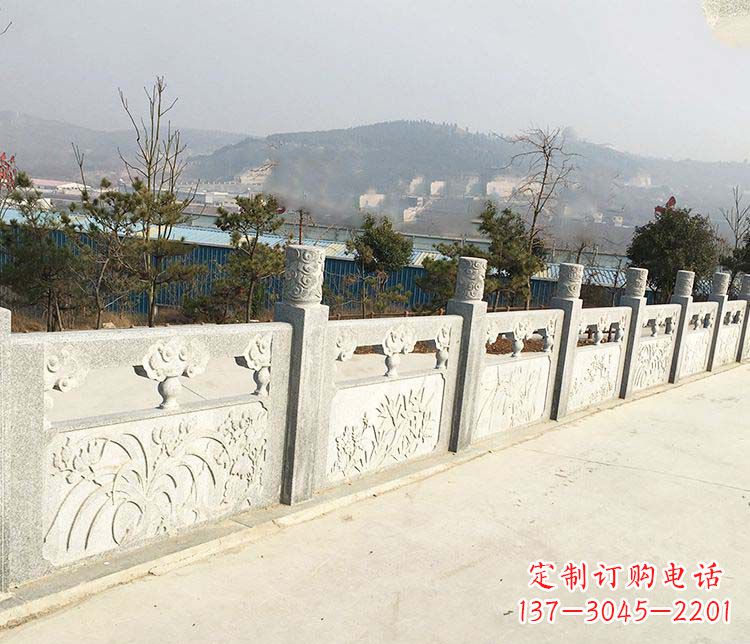 龙岩大理石护城河栏板石雕