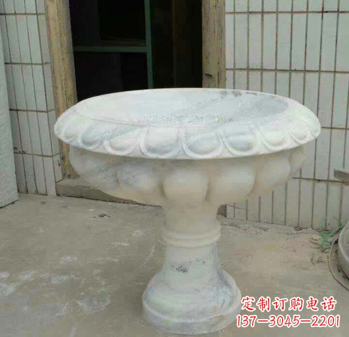 龙岩大理石花盆雕塑精美绝伦,艺术风采