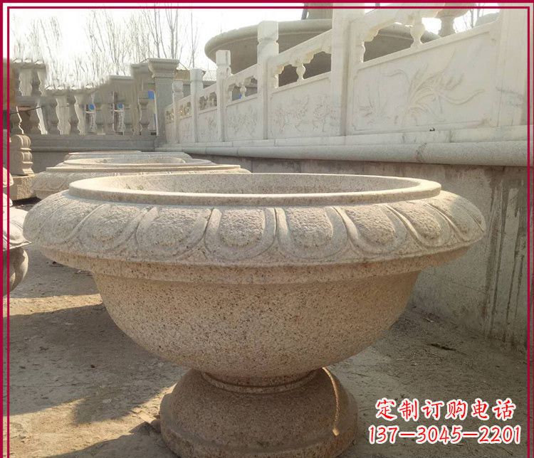 龙岩大理石花盆雕塑