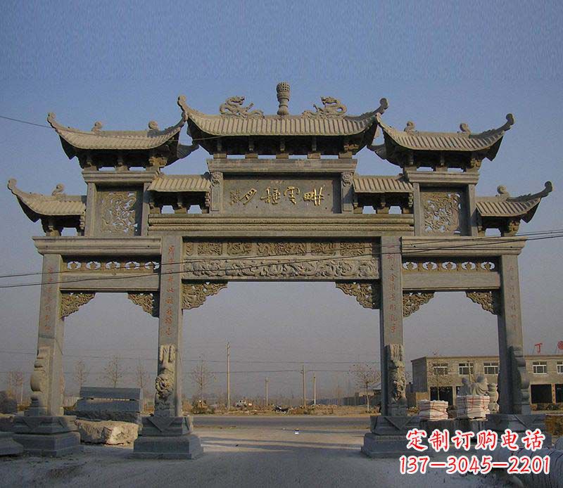 龙岩大理石牌楼雕塑定制