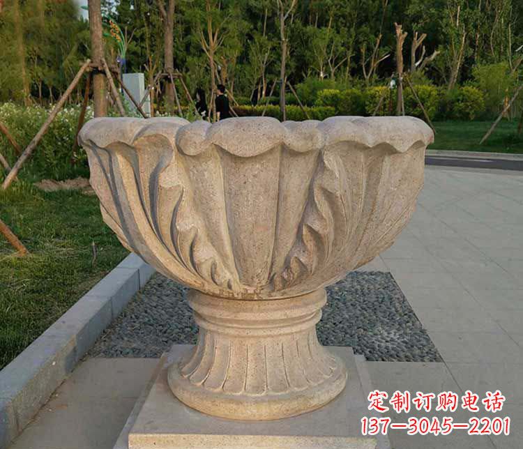 龙岩大理石欧式花钵雕塑