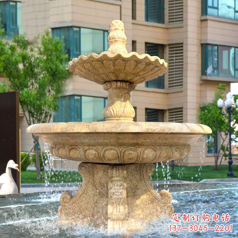 龙岩精美大理石喷泉雕塑