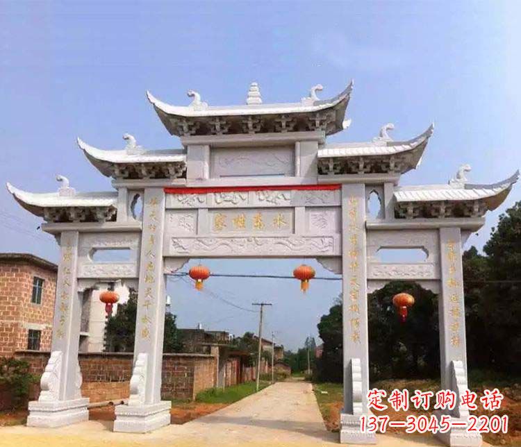 龙岩大理石牌坊石雕