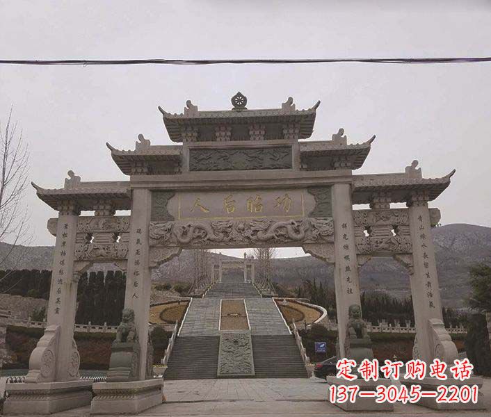 龙岩大理石牌坊石雕,精美别致,艺术魅力无限