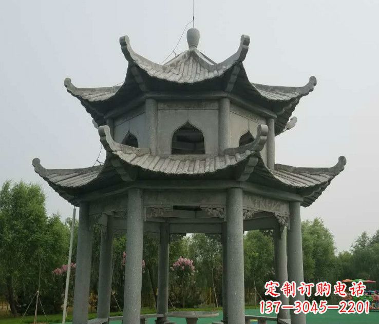 龙岩精美大理石凉亭石雕