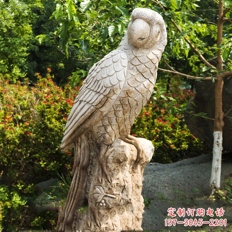 龙岩大理石鹦鹉雕塑,完美点缀生活空间
