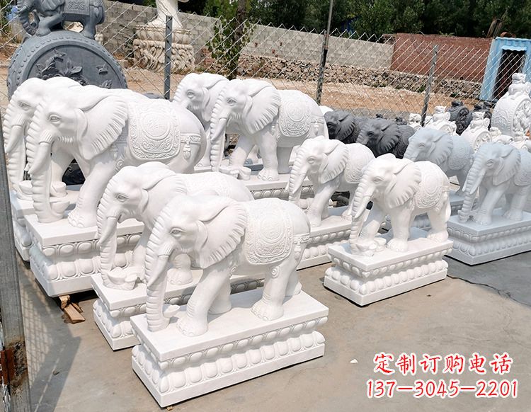 龙岩集古典艺术与新颖造型于一身的大象石雕