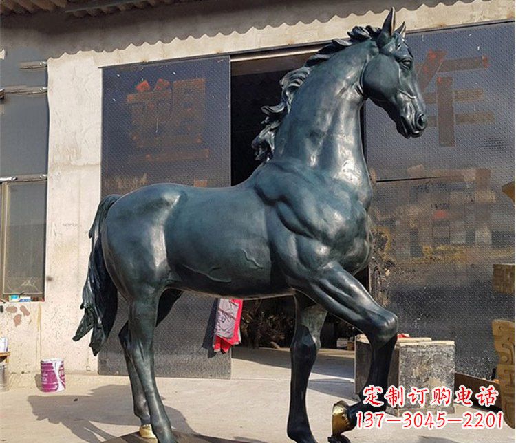 龙岩中领雕塑大型公园铸铜马雕塑