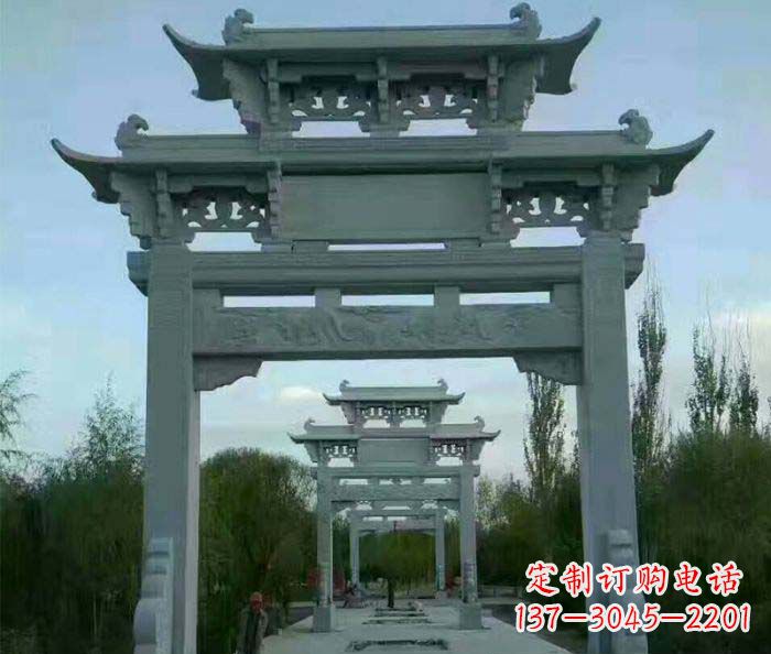 龙岩牌坊雕塑精美大理石雕塑艺术