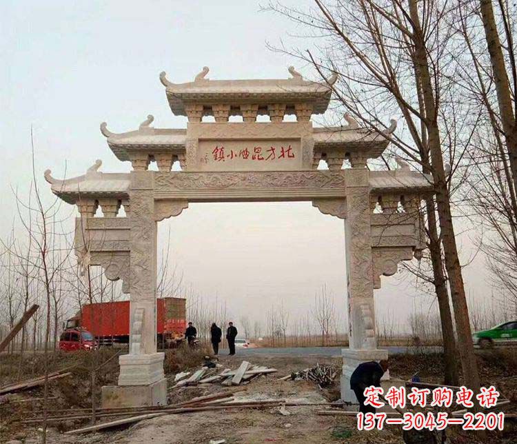 龙岩大理石牌坊石雕