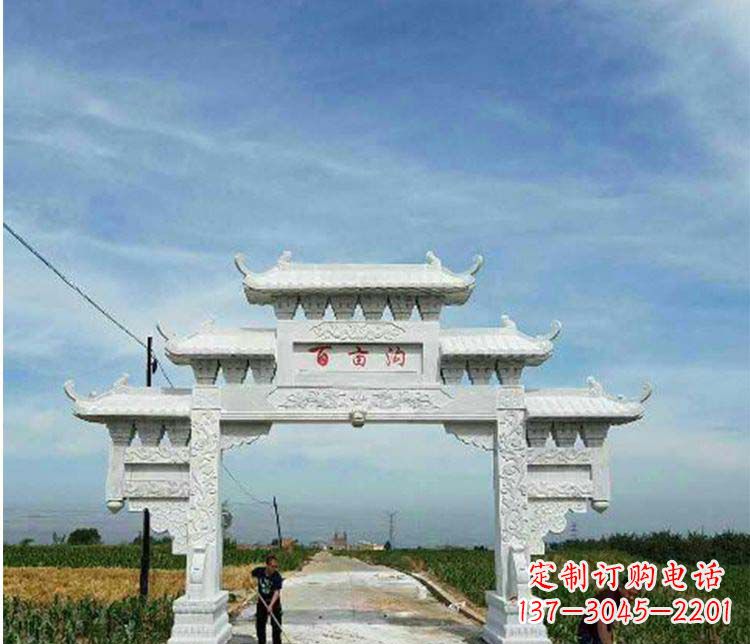 龙岩西方风格石牌坊石雕