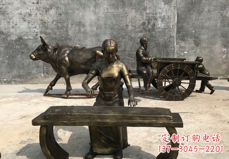 龙岩精美绝伦的古筝铜雕