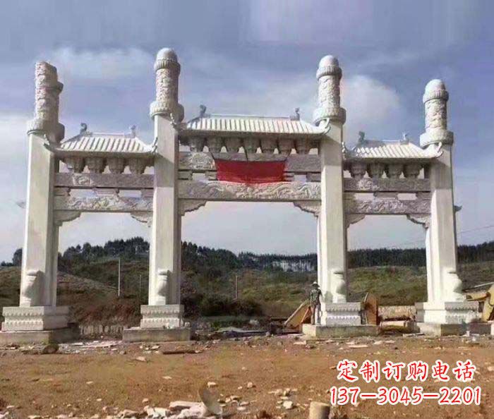 龙岩道路大理石牌坊 (2)