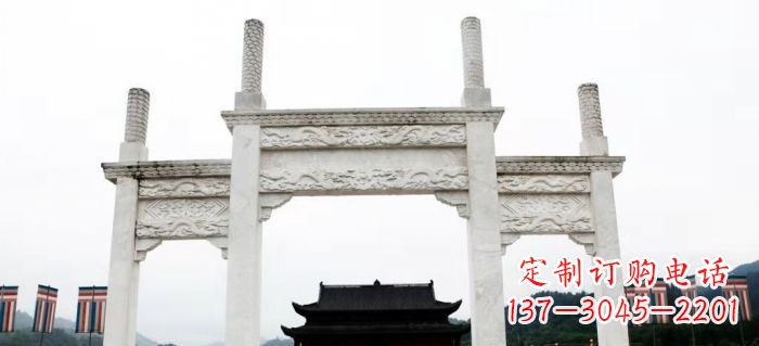 龙岩道路大理石牌坊 (3)