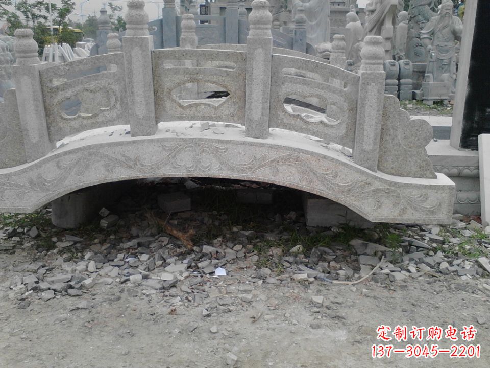 龙岩精美石桥雕塑,点缀庭园之美