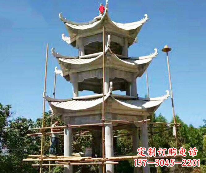 龙岩多层仿古凉亭石雕