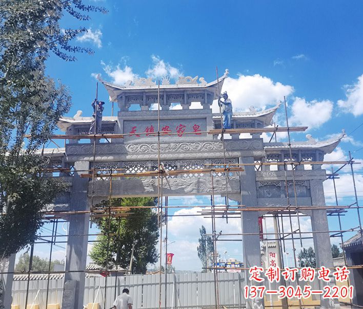 龙岩牌坊雕塑品质精湛、精致耐看