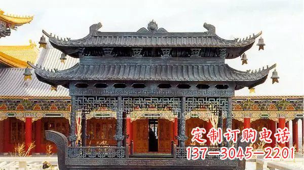 龙岩方形寺庙香炉铜雕塑