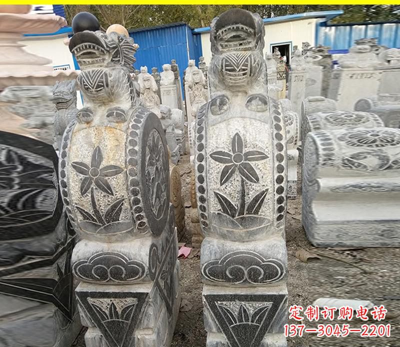 龙岩仿古石门墩雕塑