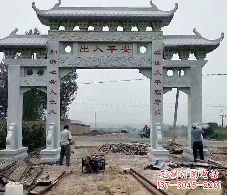 龙岩仿古石牌坊石雕