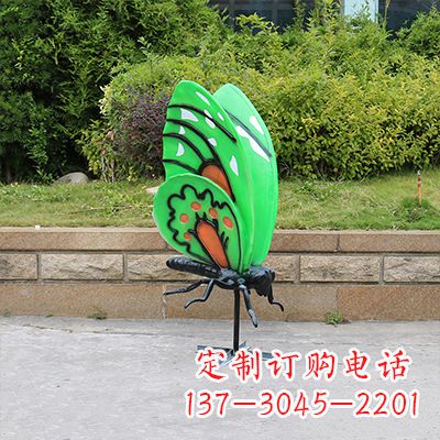 龙岩大号蓝色蝴蝶定制雕塑