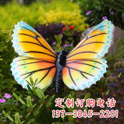 龙岩黄蓝色蝴蝶雕塑