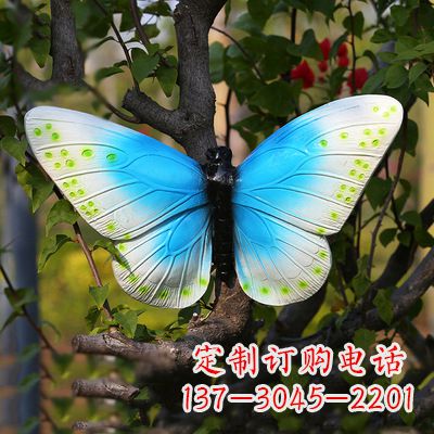 龙岩仿真蝴蝶_蓝白色款40x42x13
