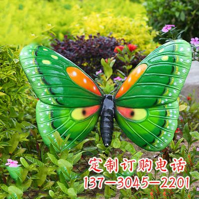 龙岩精致魅力的绿色蝴蝶雕塑