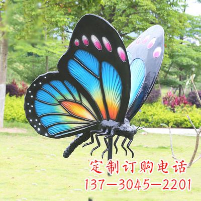 龙岩蓝蝴蝶雕塑-让你的室内空间焕发生机