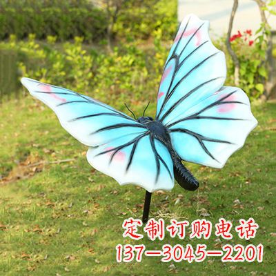 龙岩浅蓝白色蝴蝶雕塑