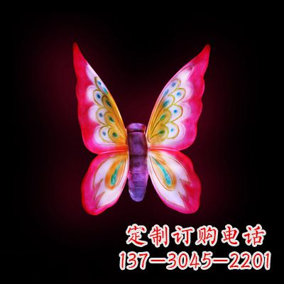 龙岩仿真蝴蝶_小号红色发光款37x48x20